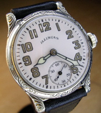 1932 Illinois porcelain dial white 14 case
